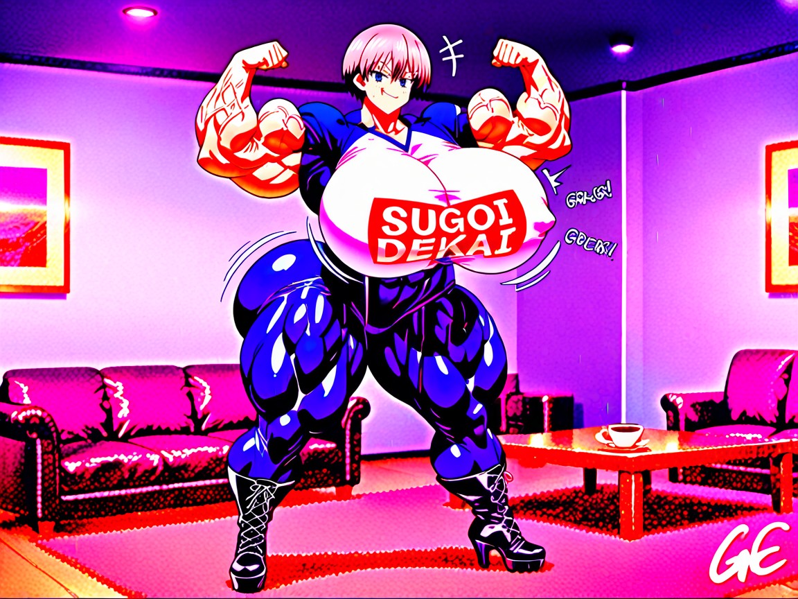 Extremely Bottom Heavy, Hyper Massive Muscles, Ass Bigger Than Torso Hentai AI Porn