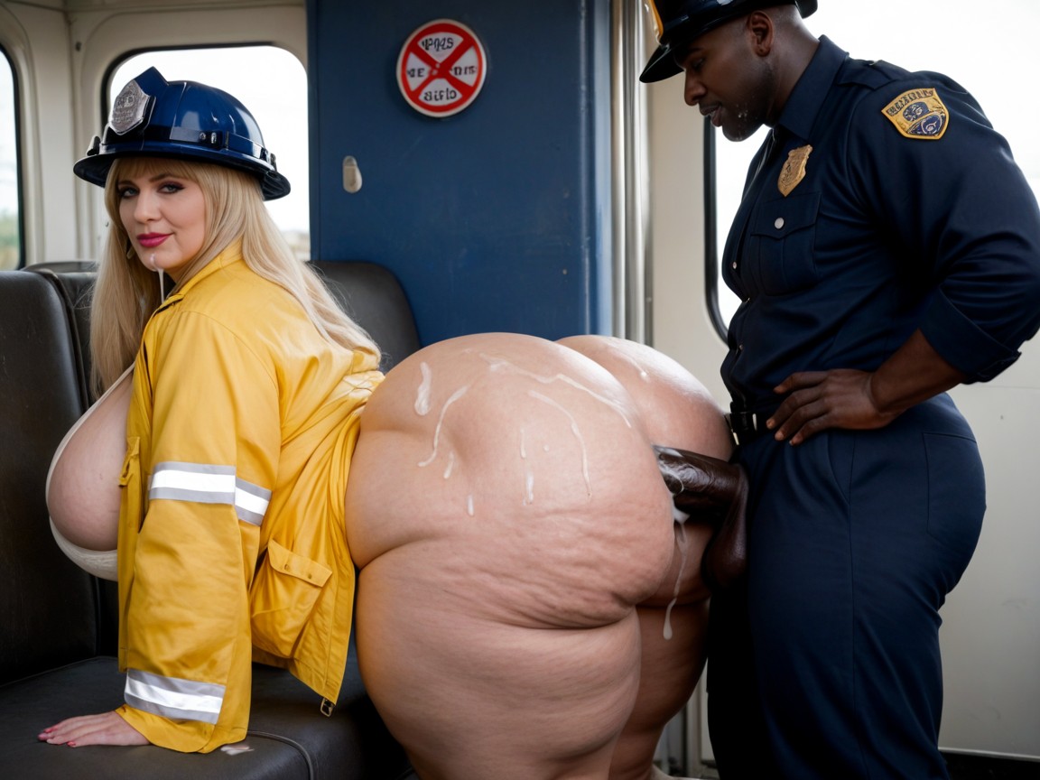 Stunning Face, Firefighter, Hyper Waist AI Porn