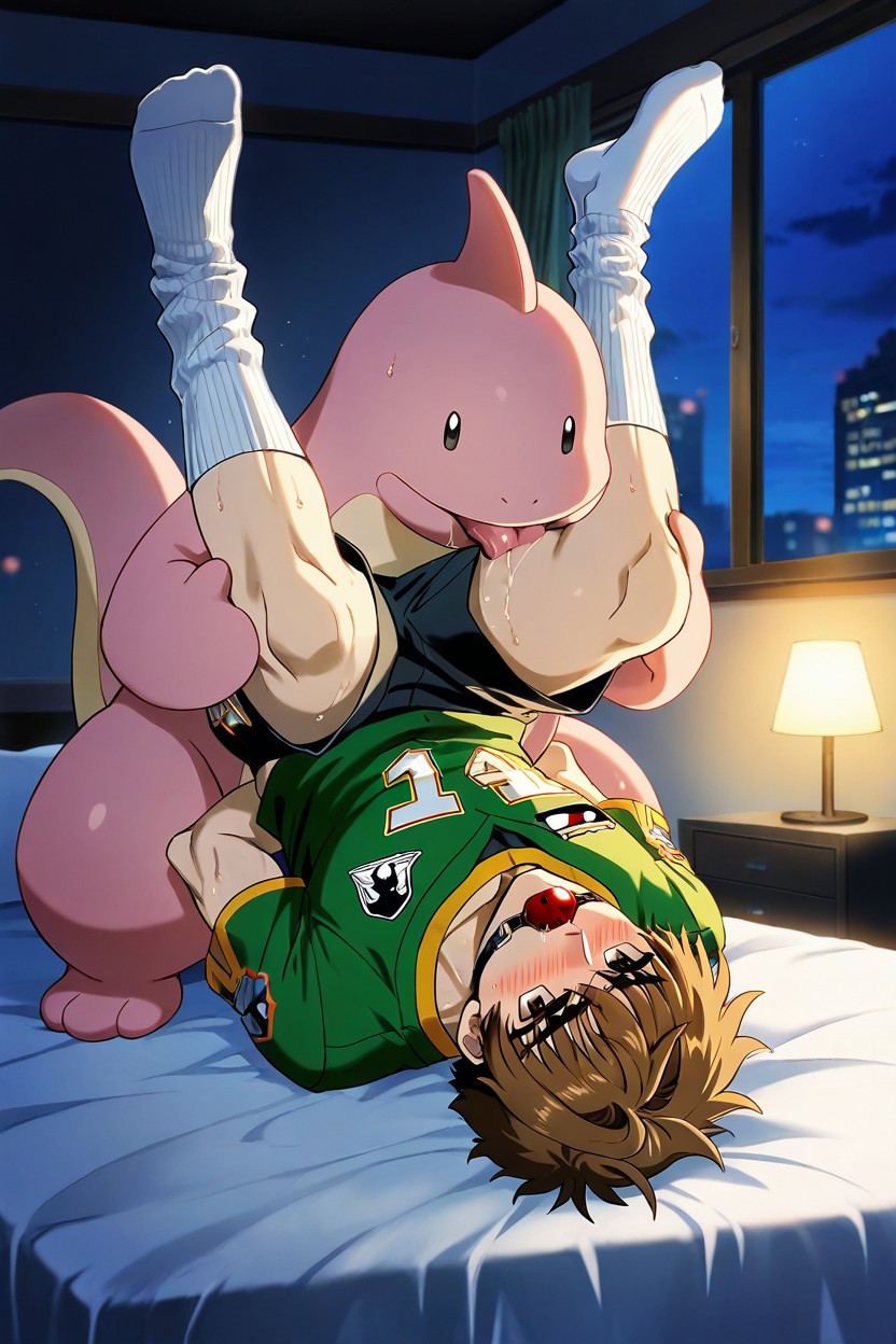 Wearing Dallas Cowboys Football Uniform, Messy Bedroom, Syaoran Li ‘s Socks Covered In Saliva AI Gay Porn