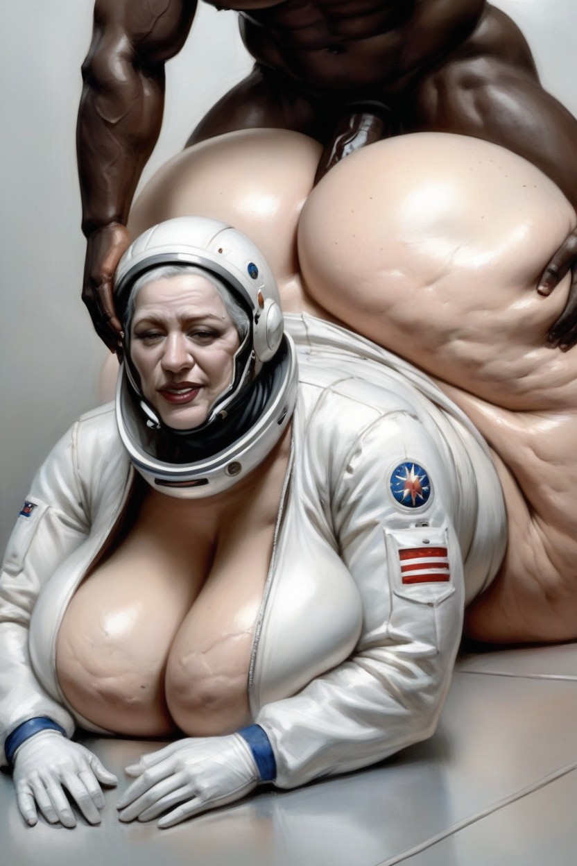 Massive Round Ass, Interracial Anal, Space Suit AI Porn