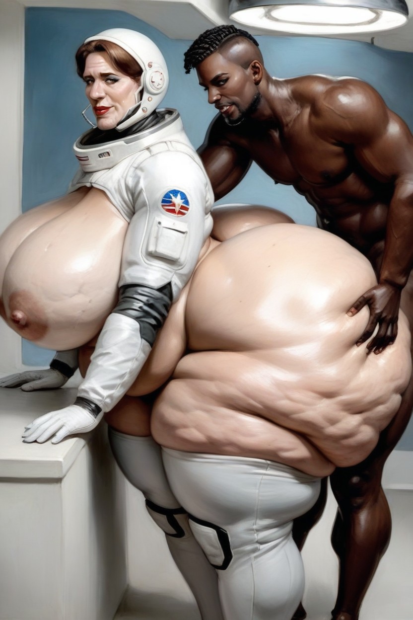 Interracial Anal, Interracial, Thick Thighs AI Porn