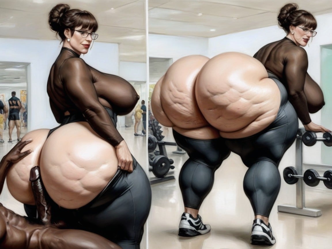 Extremely Large Ass, Form Fitting Clothing, Anal Cowgirl Rd Person AI Porn