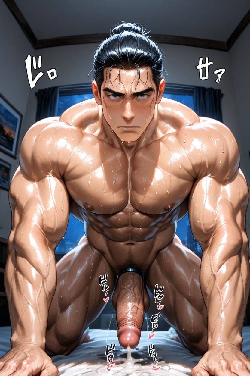 Corrida, Both Hands Down, Frontal Perspective Porno gay IA