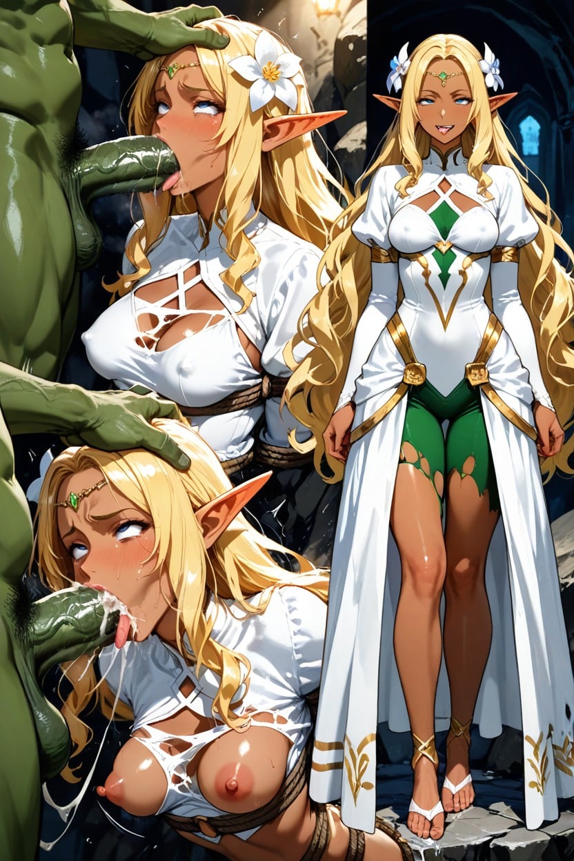 Hair Flower, Skinny, Emerald Hentai AI Porn