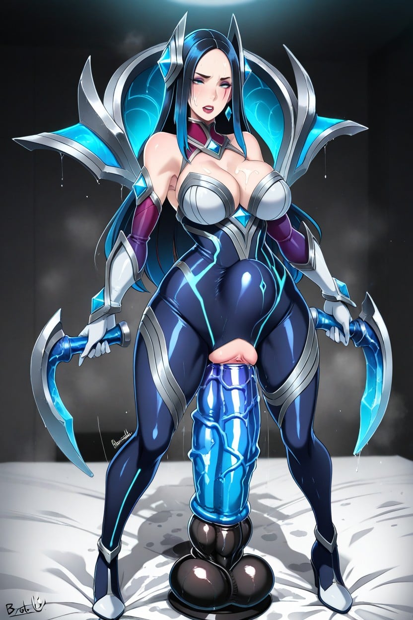 Monster Dildo, Standing, Large Ass Hentai AI Porn