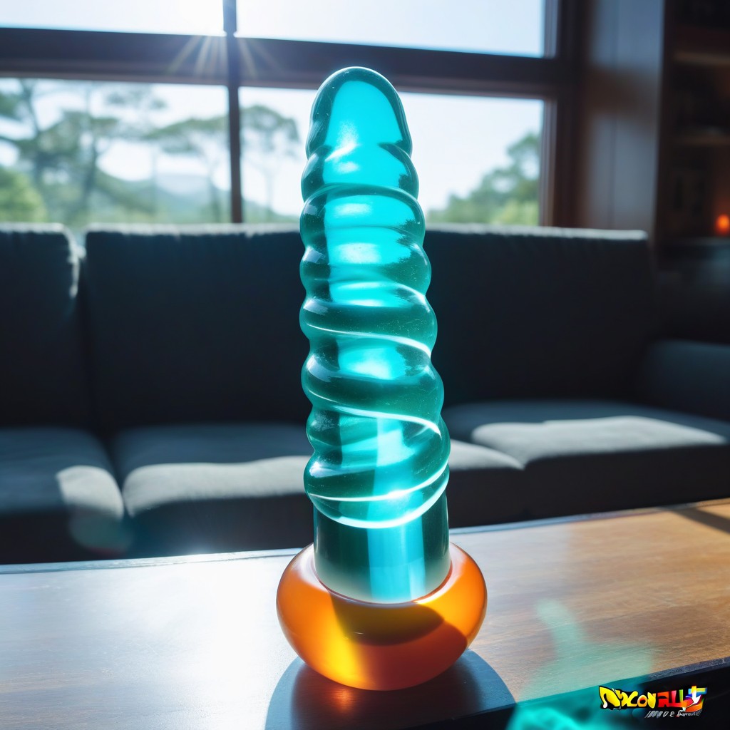Dragon Ball Anime Art Style, Shenron From Dragon Ball, Transparent Dildo-shaped Glass With A Lot Of Wailing Creepy Souls Inside AI Porn