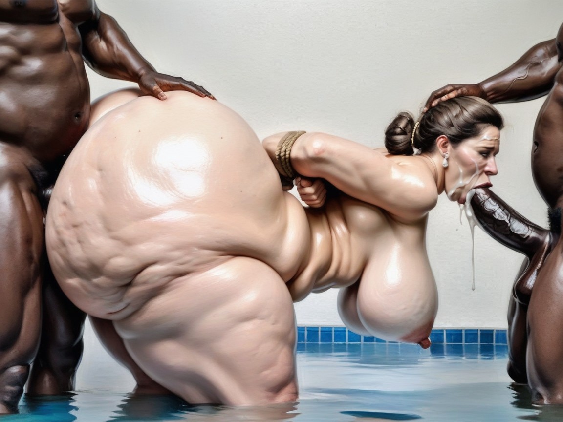 Huge Black Cock, Hogtied, Massive Ass AI Porn