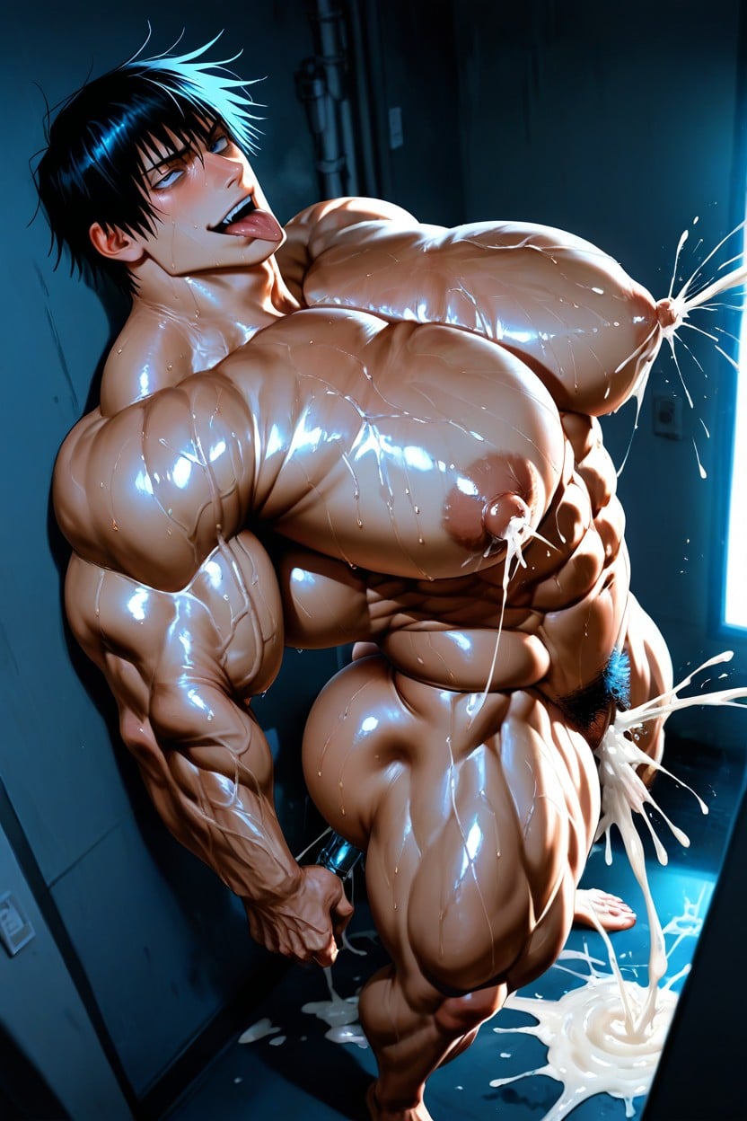 Nude, Trans, Leaking Sperm Puffy Nipples AI Gay Porn