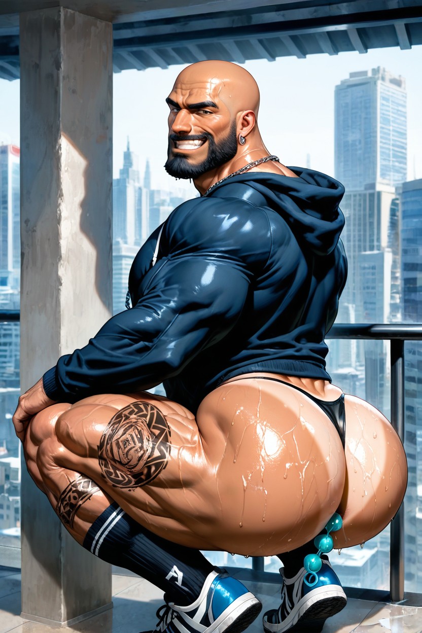 Muscular Ass, Shaved Body, Thong Porno gay IA