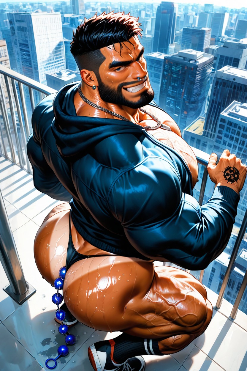 Muscular Ass, Tattoos, Square Jaw Porno IA Gay