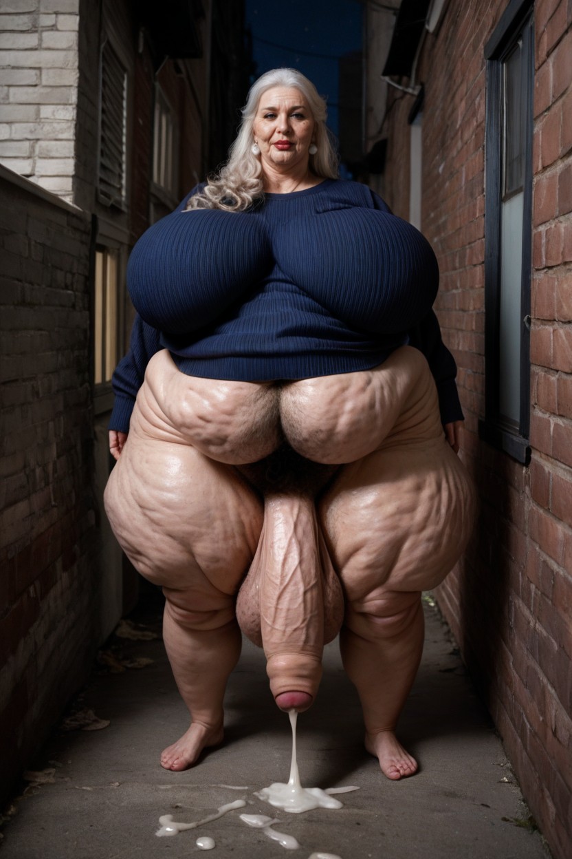 Giantness Woman, Stained Shirt, Hard Shadow AI Porn