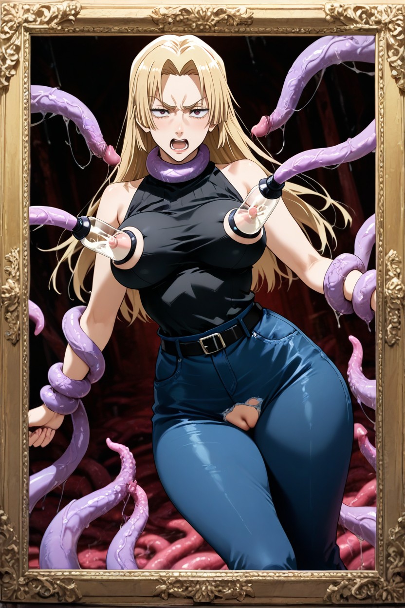 Open Mouth, Exposed Pussy, Front View Hentai AI Porn
