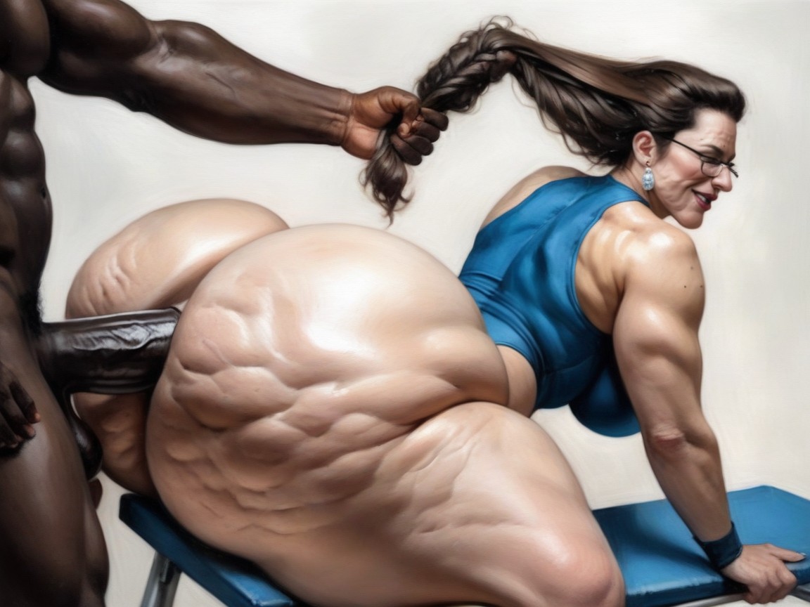Gym, Interracial, Gigantic Tits AI Porn