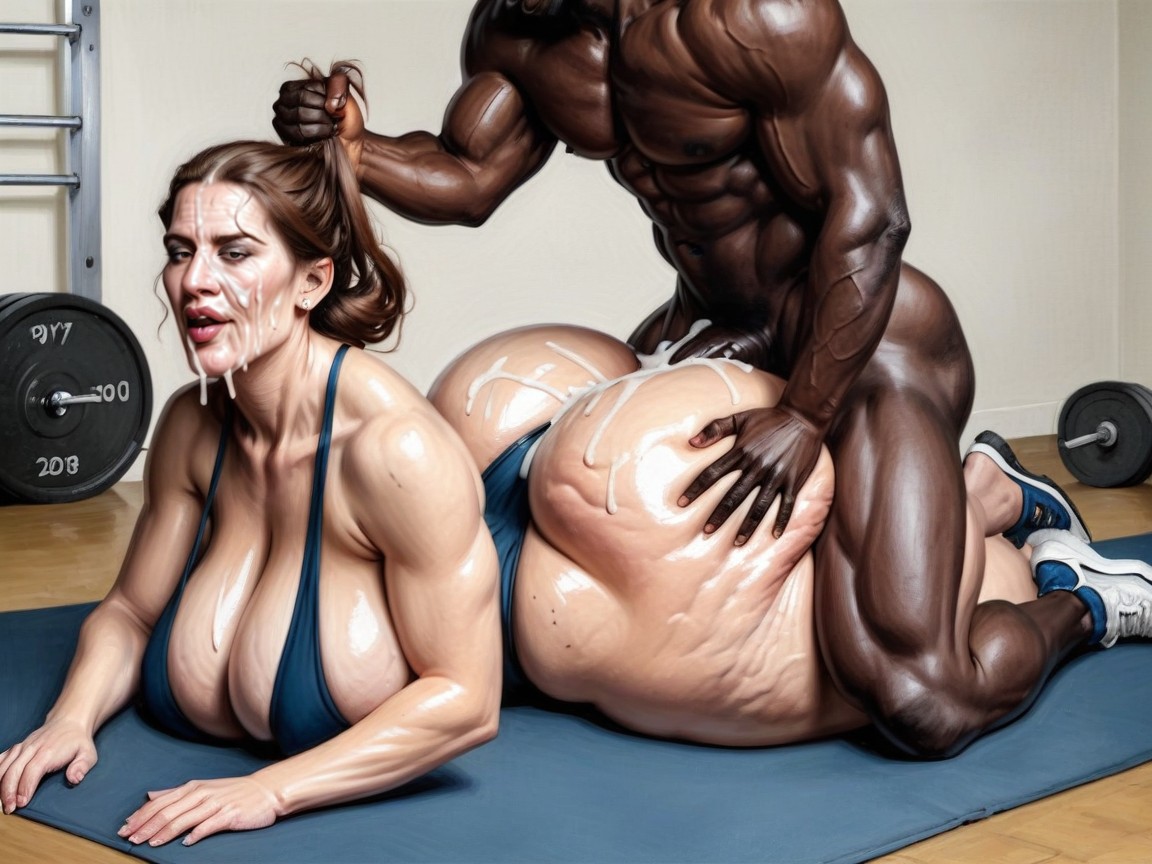 Anal Sex From Behind, Big Wide Hips, Front View AI Porn