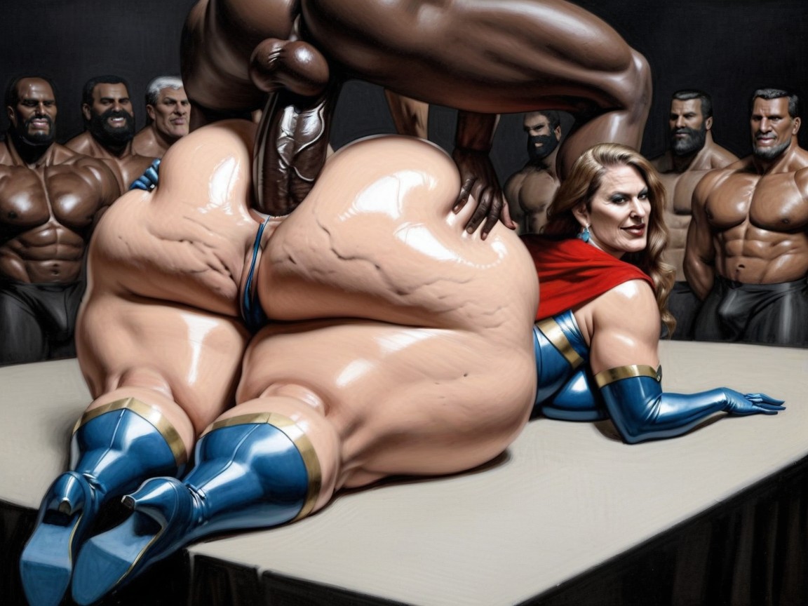 Oiled Skin, Must Have Anal Sex, Extremely Large Ass AI Porn