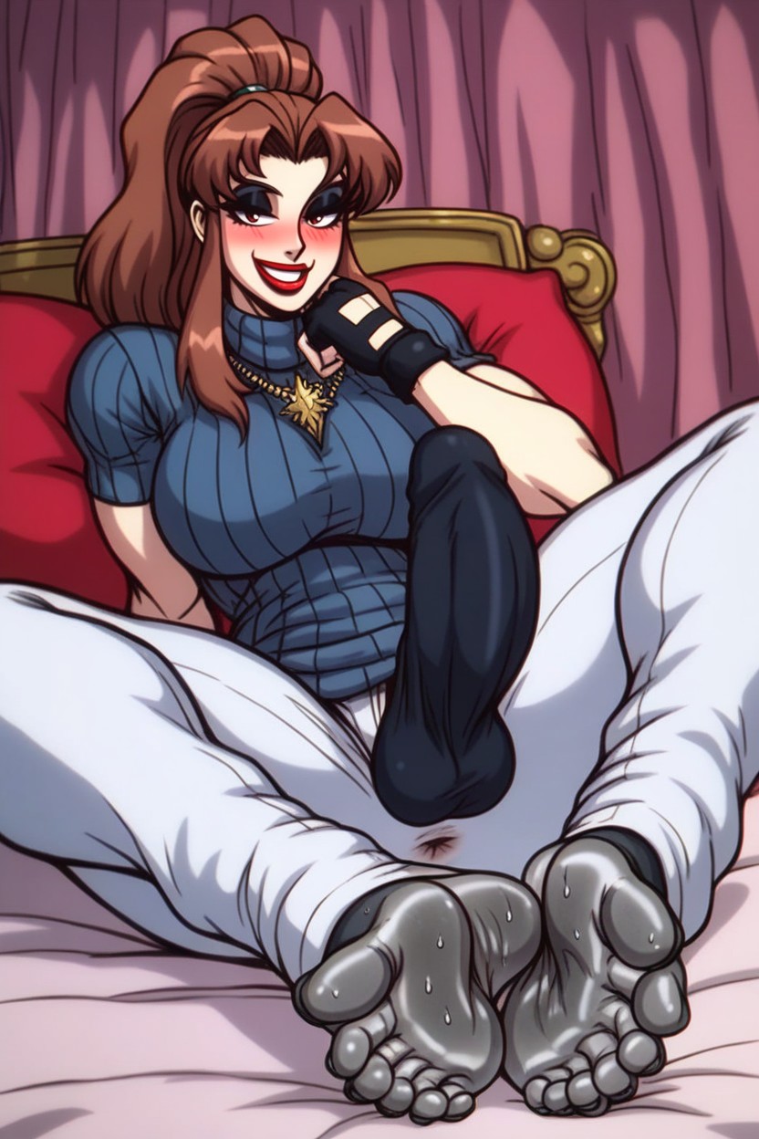 Incredibly Wide Feet, Very Filthy Feet, Ultra Spread Apart Foot Bones Hentai AI Porn