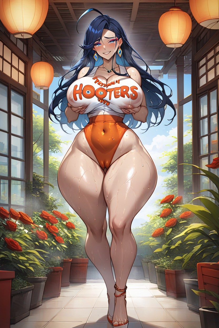 Oiled Body, Erect Nipples, Huge And Rounded Butt Hentai AI Porn