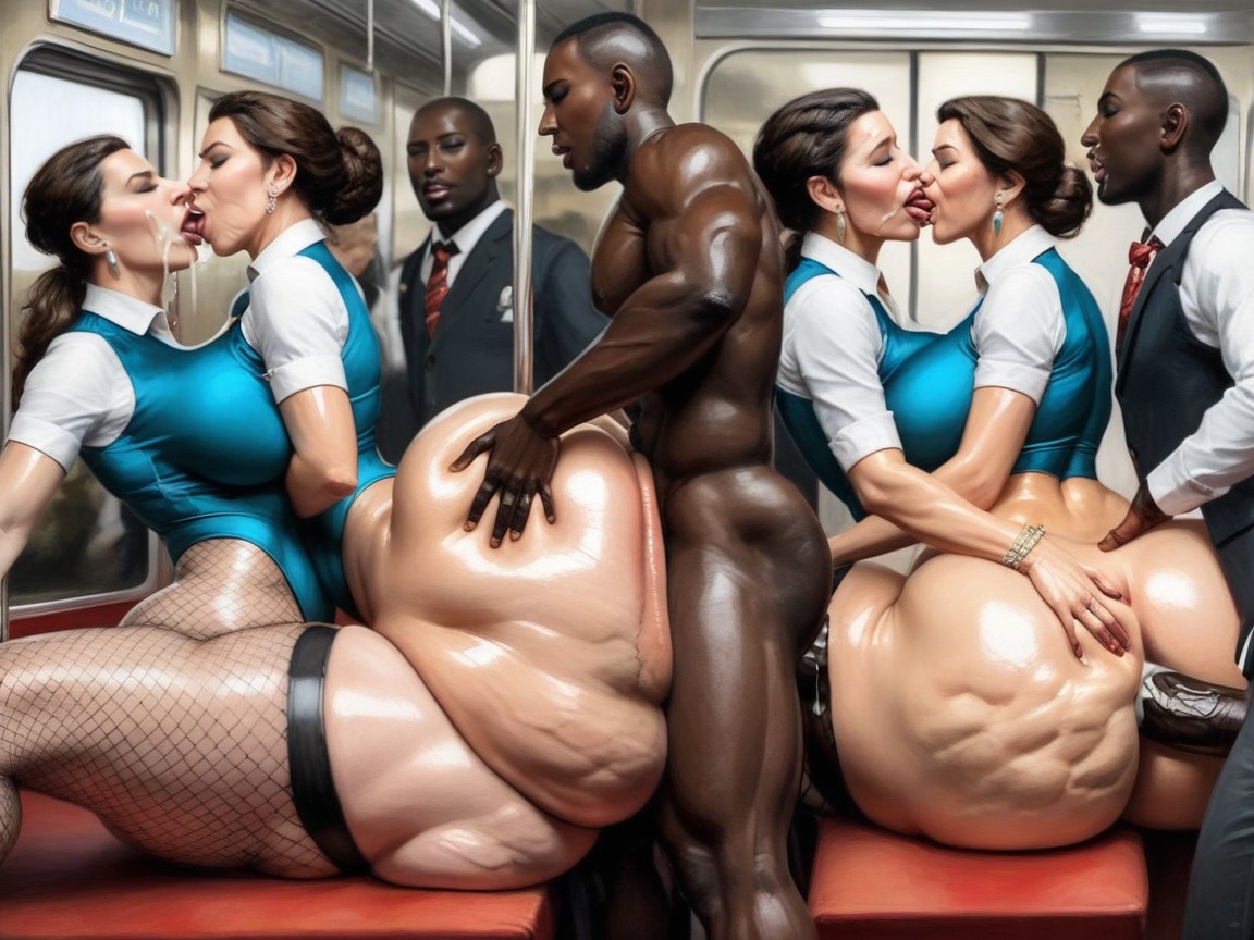 Hyper Ass, Harem, Form Fitting Clothes AI Porn