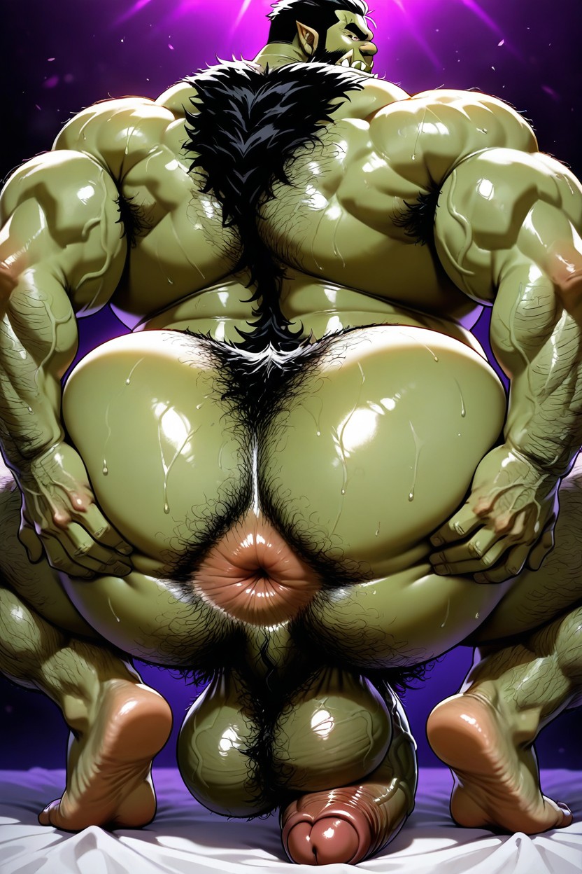 Orc, Squatting, Naked AI Gay Porn