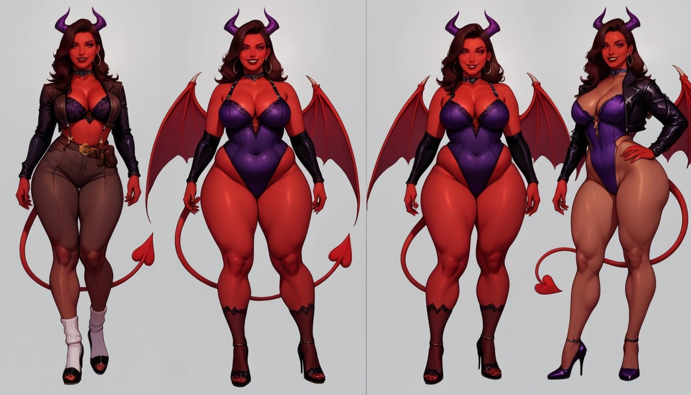 Wearing Choker, Red Devil Horns, Red Devil Tail Porno BBW IA
