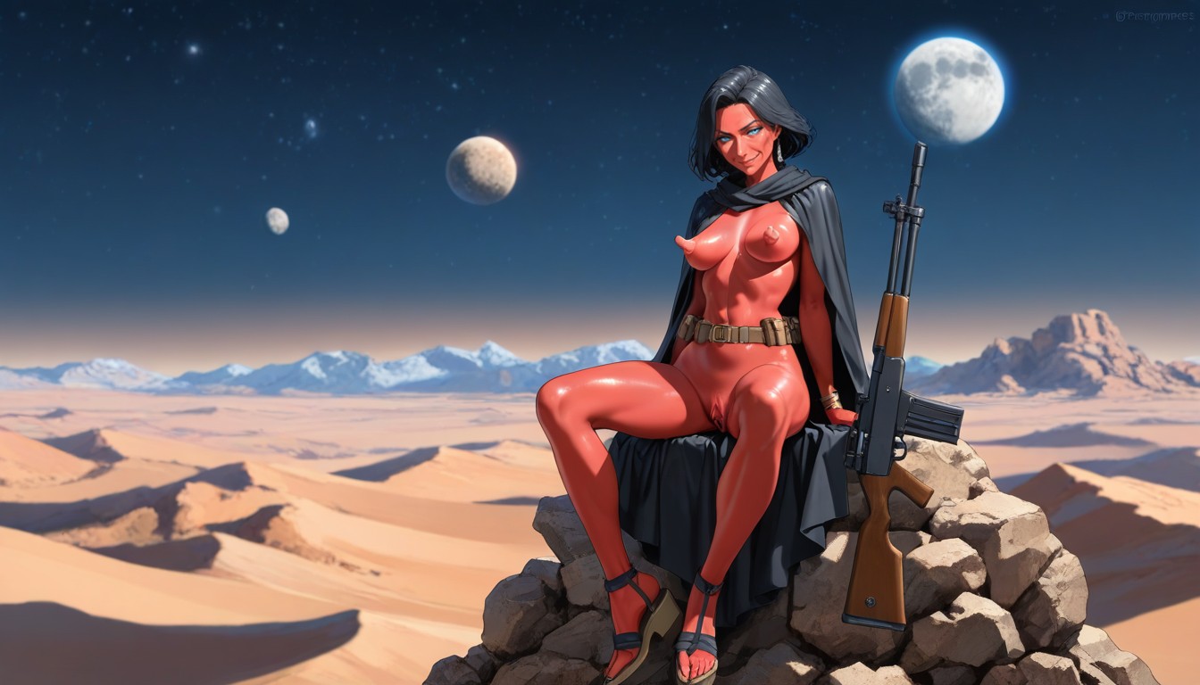 Skinny, Sandals, Alien Planet AI Porn