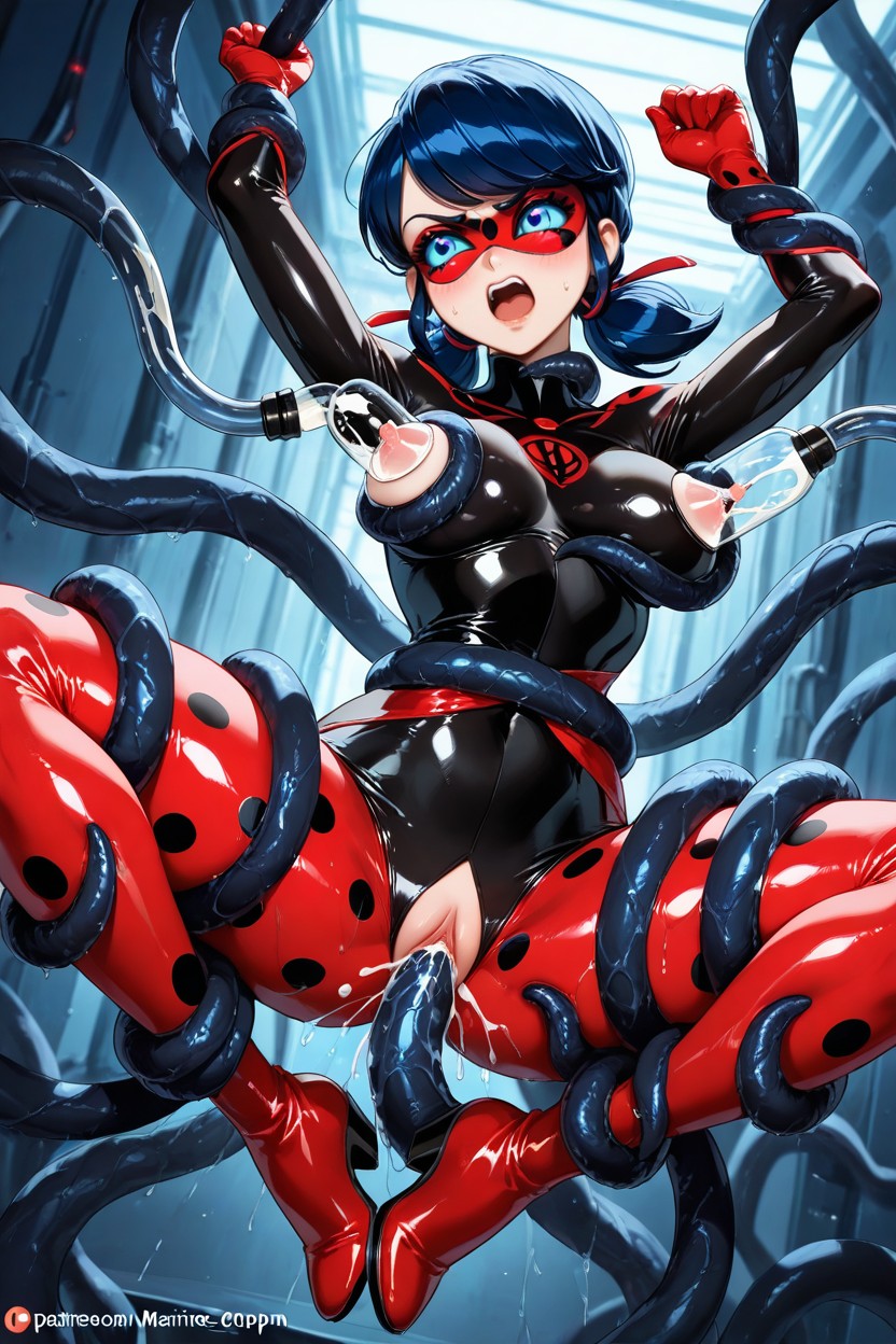 Tentacles Around Body, Tentacle Restraints, Light Skin Tone Hentai AI Porn