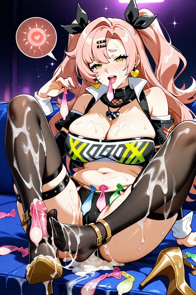 Drenched In Cum, Cum On Feet, Used Condom Waistband Hentai AI Porn