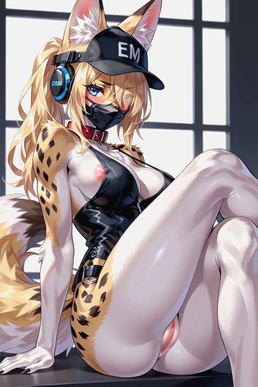 Perfect Anatomy Body, Shyness, Headphones Furry IA