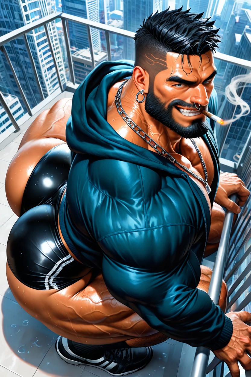 Expression Suffisante, Handsome, Muscular Legs Porno IA Gay