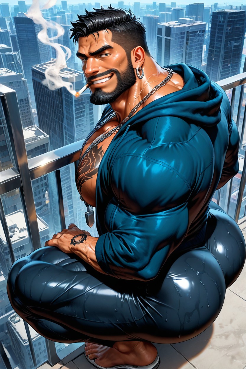 Masculine, Steel Rings, Big Lats AI Gay Porn
