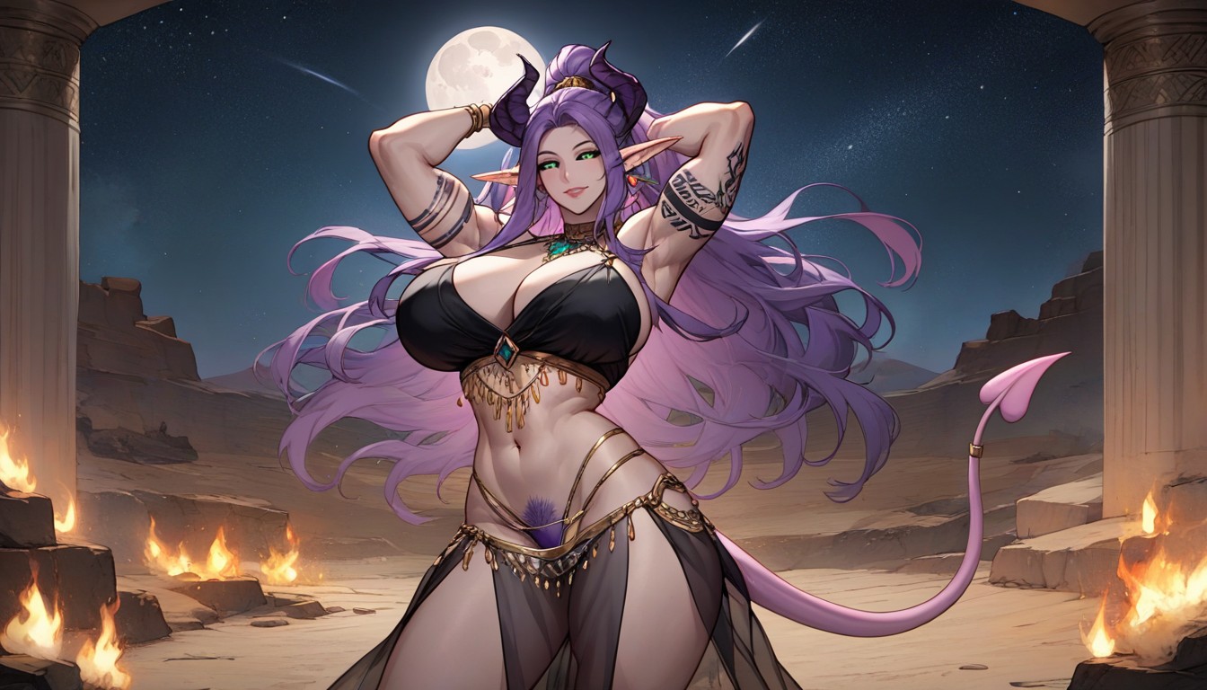 Kit The Succubus, Black Sclera, Extremely Large Breasts AI Porn