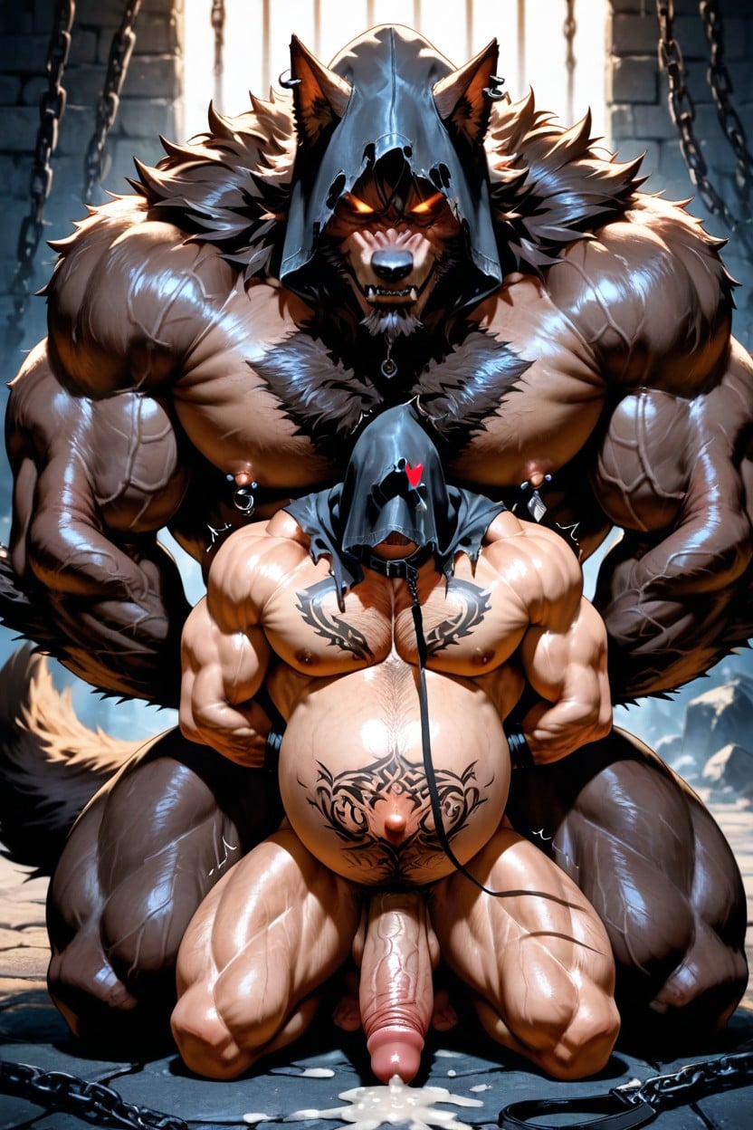 Torn And Tattered Hood, Naked Body, Full-body Tattoo AI Gay Porn