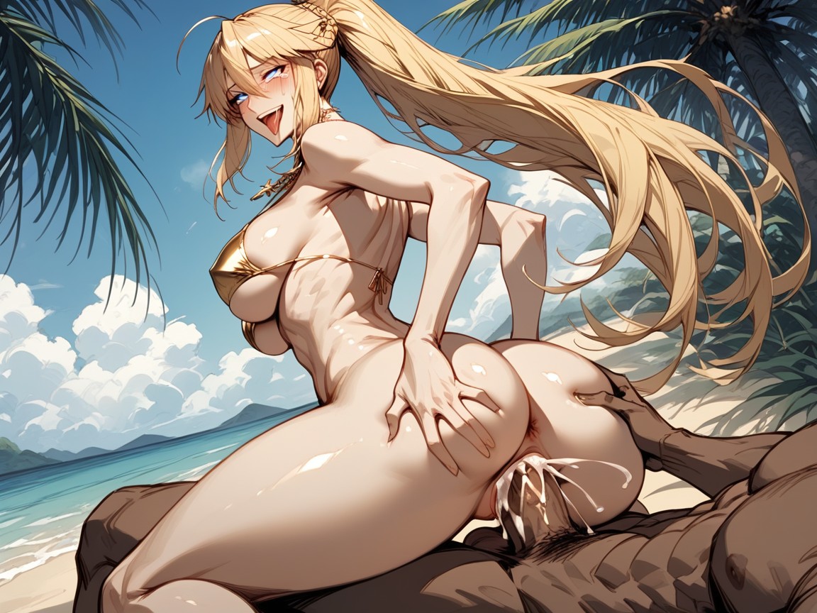 Arched Back, Cum Blast, Side View Hentai AI Porn