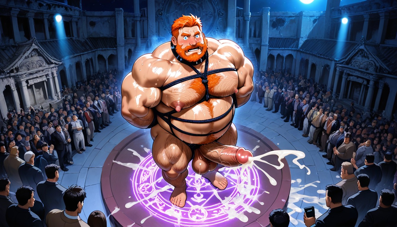 Chains, Giant Fat Father Cums, Exposed Pornografia gay com IA