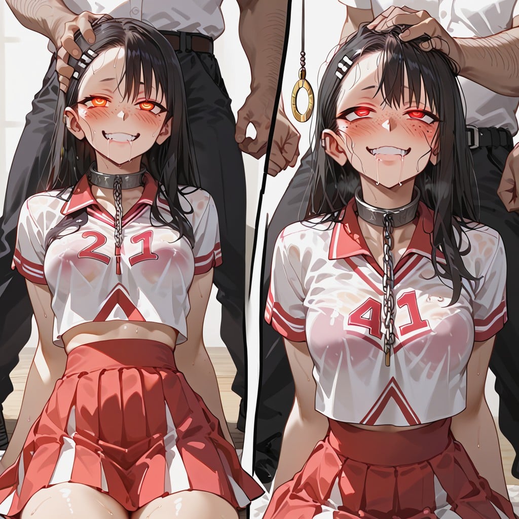 Man Hand On Her Head, Rough Sex, Front View Hentai AI Porn