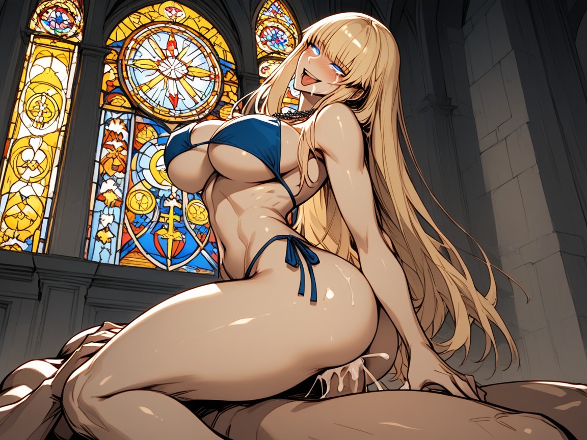 Cum Dripping, Cross Eyed, Side View Hentai AI Porn