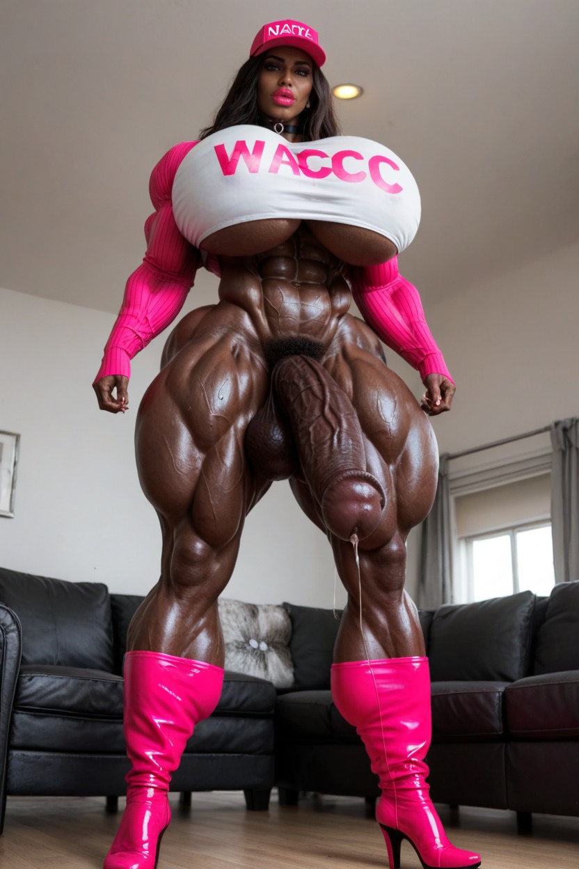 Leggings, Huge Muscular Arms, Hyper Striated Muscles Porno IA transsexuelle