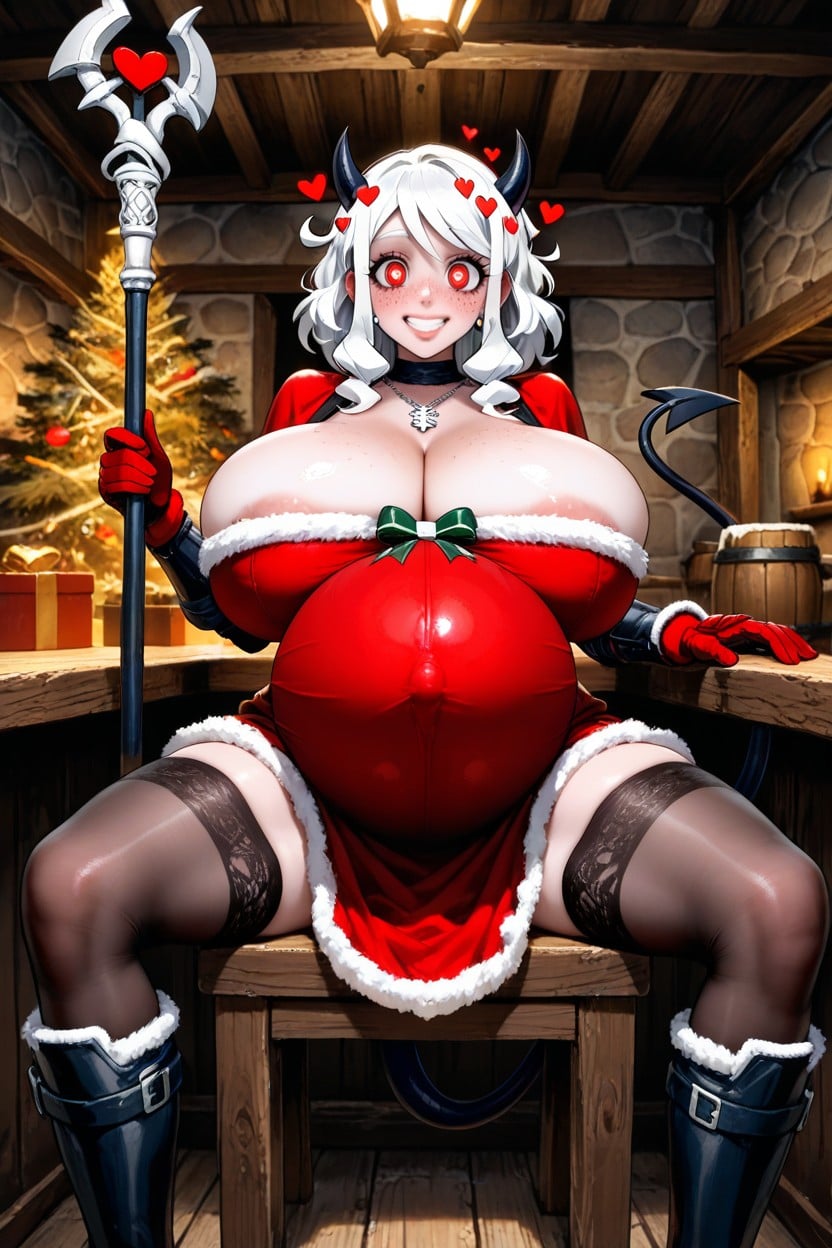Puffed Cheeks, Freckles, Happy Hentai AI Porn
