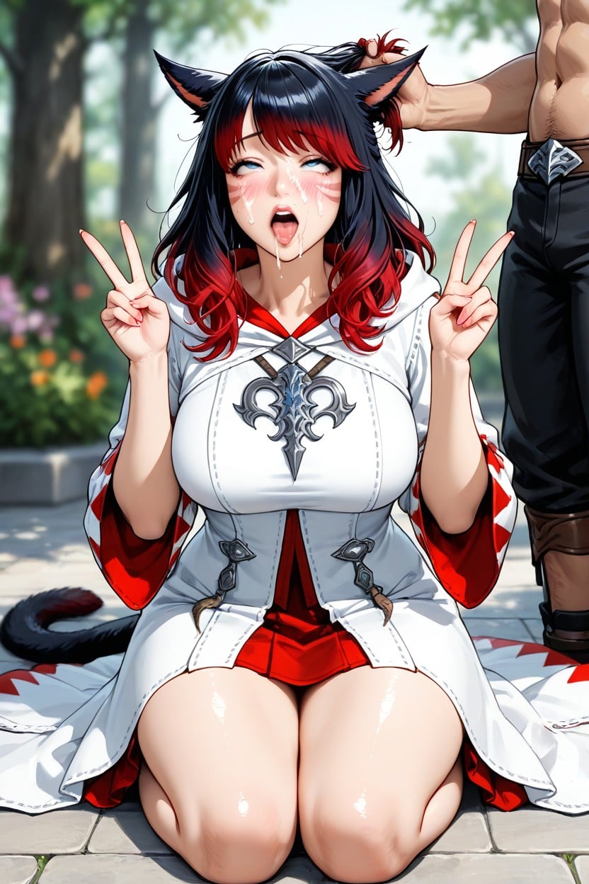 Beautiful Hair, 18+, Peace Sign Hentai AI Porn