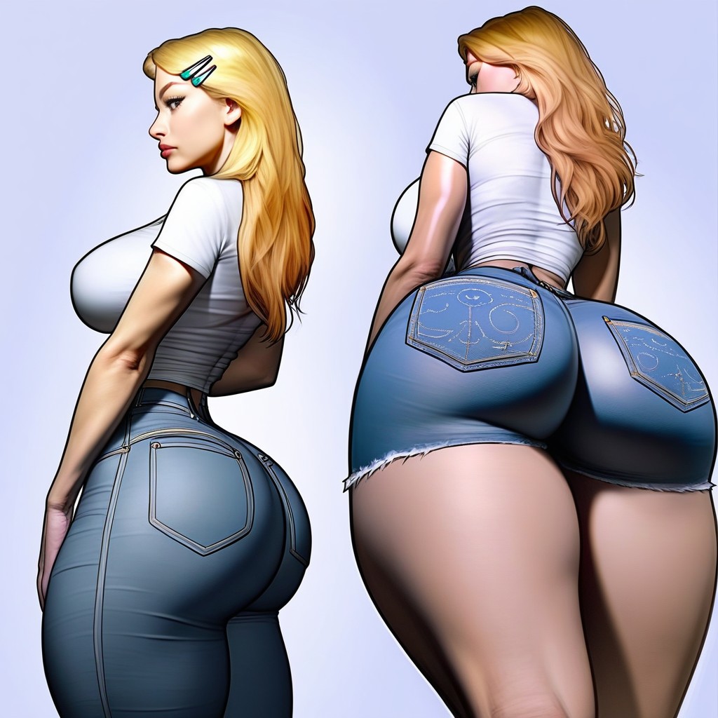 Back View, Jeans, 18+ AI Porn