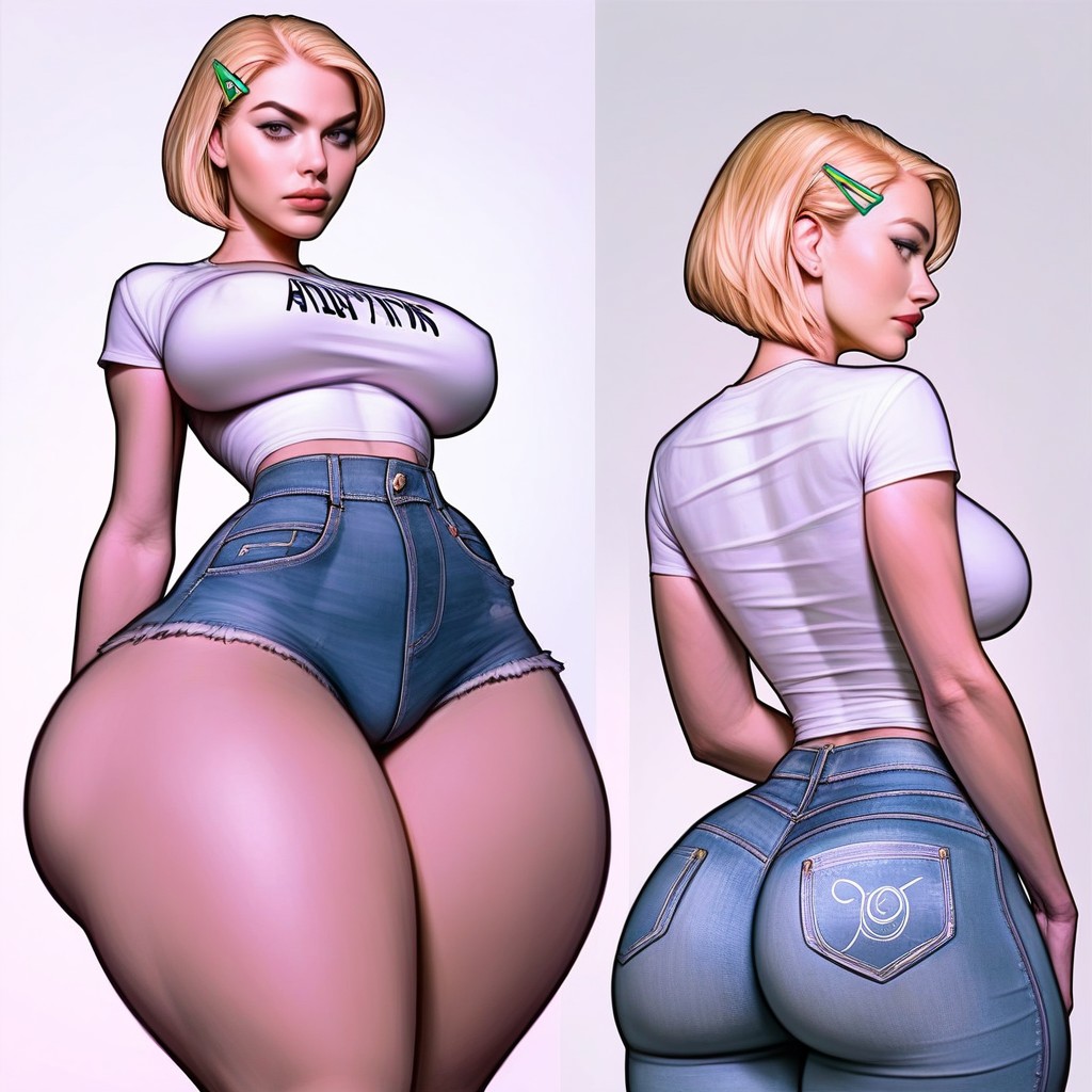 Multiple Views, Graphic Tee, She Is Looking Below AI Porn