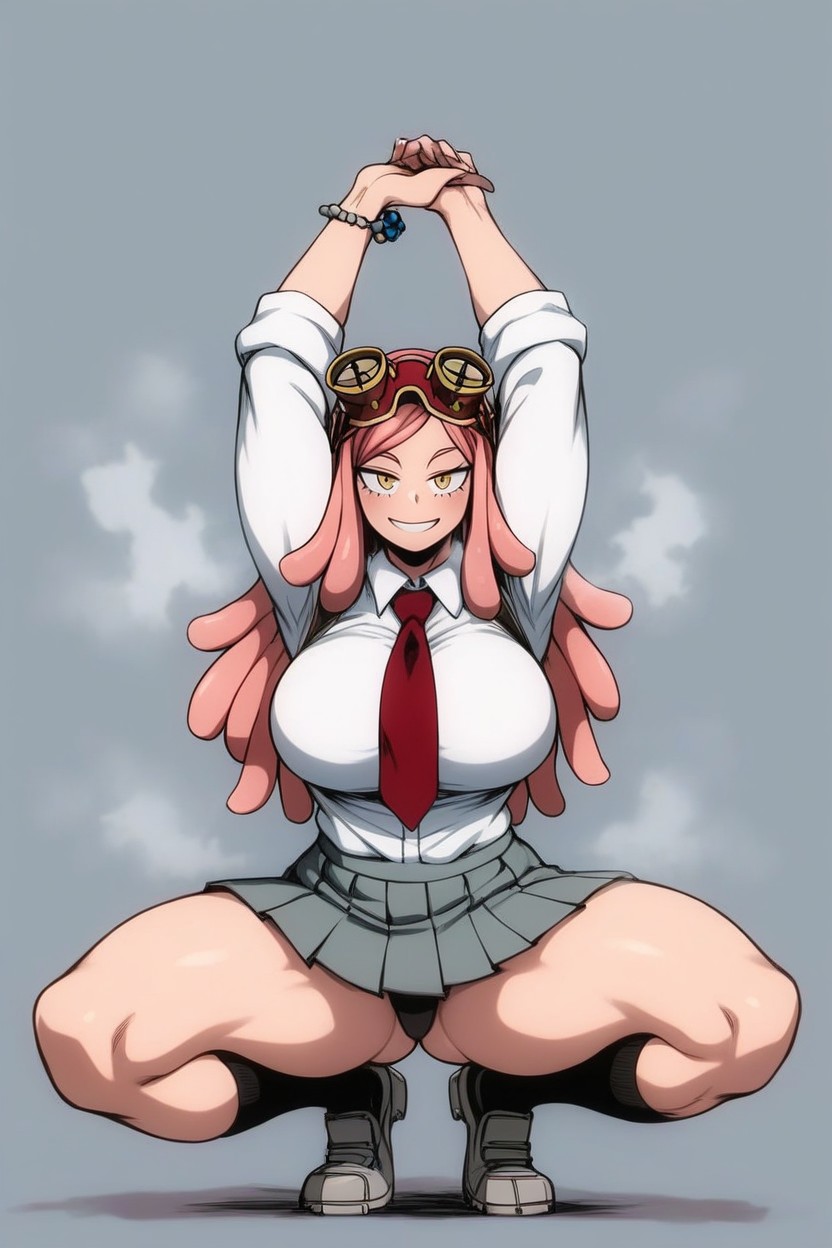 Grey Skirt, Shading Depth, Large Breast Hentai AI Porn