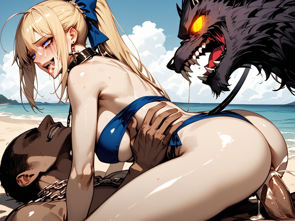 And Groping Boobs, Extremely Beautiful Woman, Hair In A High Ponytail Hentai AI Porn