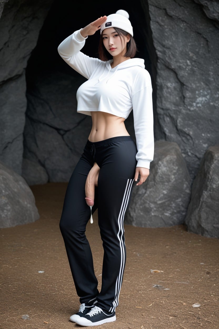 Pants Pull Down, Large Backpack, Brunette 아시아 AI 포르노