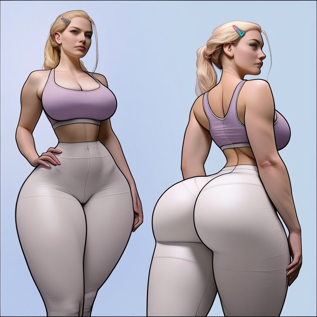 Detailed, Blonde Hair, Eyes Open AI Porn
