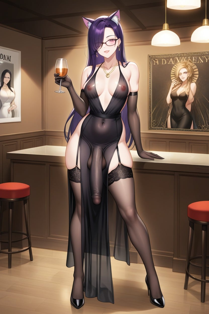 Toga, Bulge In Dress, Hyper Long Legs Shemale AI Porn