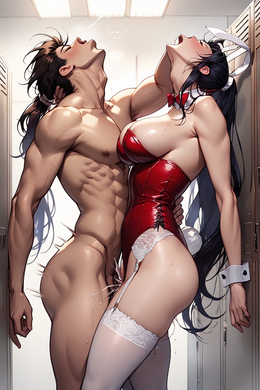 Locker Room, Akeno Himejima From Dxd, Nude Hentai AI Porn