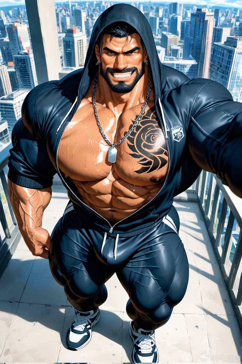 Bara, Side View, Muscular Ass AI Gay Porn