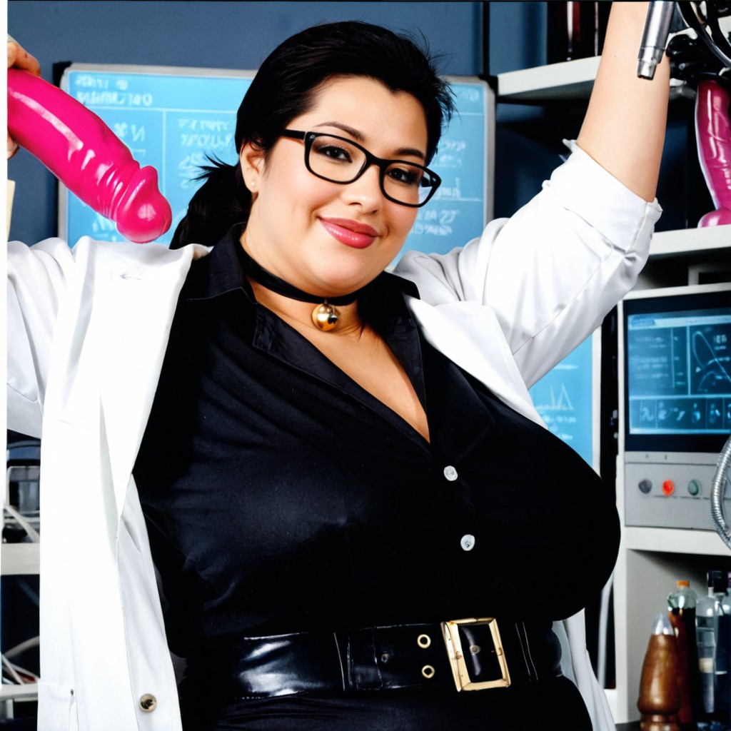 Japonés, Clothed Gigantic Perky Breasts, Female Scientist Porno BBW IA