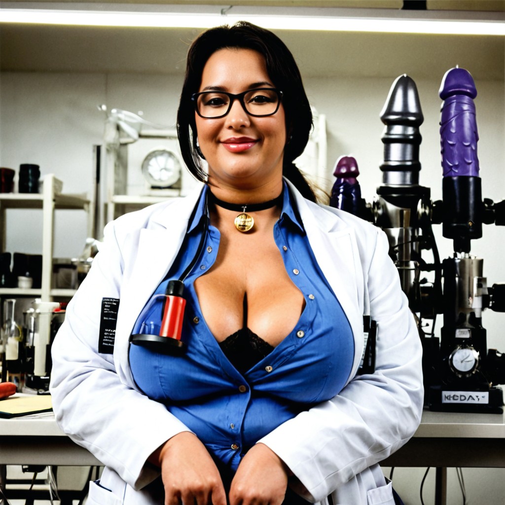 Plumper, Intellectual, Gazing At Viewer BBW AI Porn